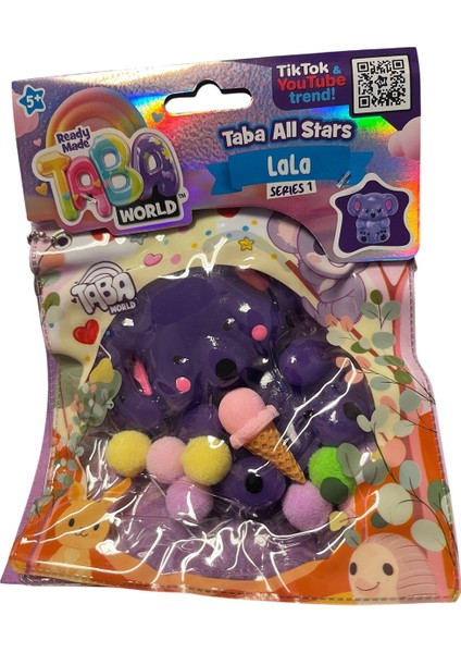 Taba World Lala Renk Değiştiren Tavşan Squishy Oyuncak Seri 1 Pom Pomlu