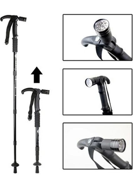 Boya Göre Ayarlı Işıklı Yürüyüş Bastonu WT-002