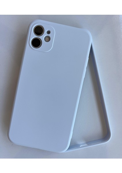 iPhone 11 Uyumlu Logosuz Köseli Kalıp 12 Görünümlü Lansman Içi Süet Silikon Kılıf modelleri