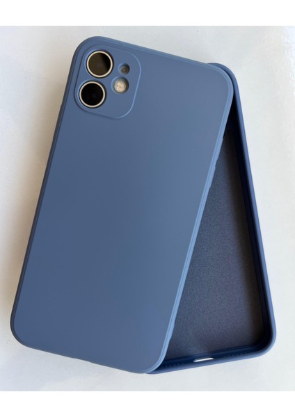 iPhone 11 Uyumlu Logosuz Köseli Kalıp 12 Görünümlü Lansman Içi Süet Silikon Kılıf fiyatları