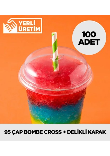 95 Çap Bombe Cross + Delikli Kapak – 100 Adet