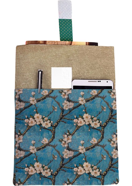 Desenli Yıkanabilir Cepli Kitap Kılıfı 20 x 25 cm Çok Amaçlı Çanta Book Cover PLNNEW2996