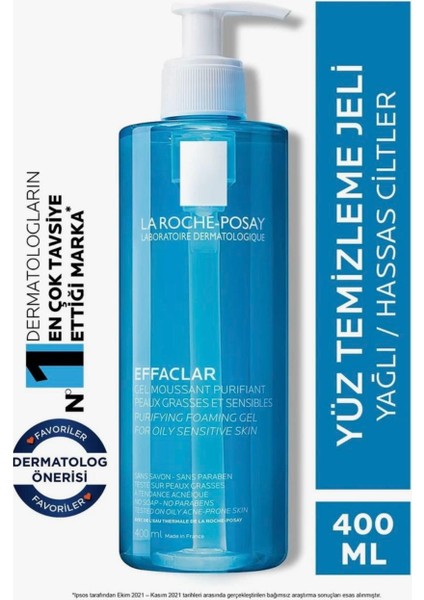 Roche Posay Effaclar Yağlı ve Akneye Eğilimli Ciltler Için Yüz Yıkama Jeli 400 ml