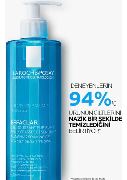 Roche Posay Effaclar Yağlı ve Akneye Eğilimli Ciltler Için Yüz Yıkama Jeli 400 ml fiyatları