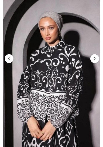 Kadın Vizon Desenli Tesettür Elbise fiyatları