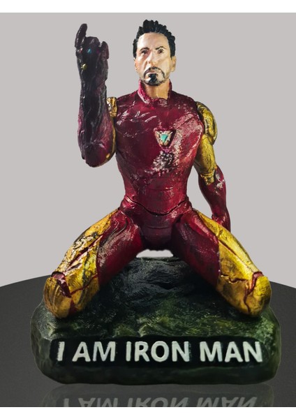 3D Marvel Avengers Ironman Tony Stark Snap Parmak Heykeli-Aksiyon Figür-Endgame-Demir Adam
