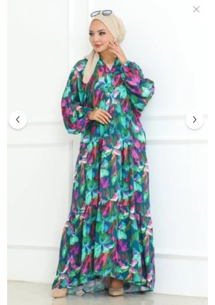 Kadın Vizon Desenli Tesettür Elbise fiyatları