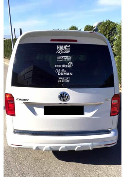 Oto Arka Cam Özel Yeni Sticker Model 44 Beyaz 40*20 cm fiyatları