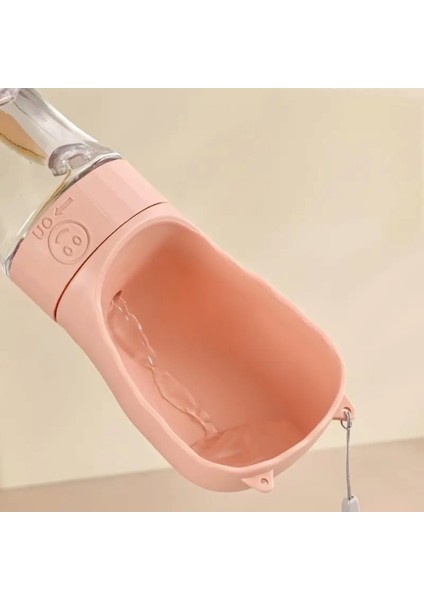 Taşınabilir Mama Hazneli Kedi Köpek Suluğu Seyahat Şişesi Kaseli 350ML indirimleri