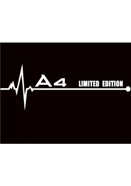 A4LIMITED Edition Oto Özel Yeni Sticker Beyaz 2 Adet 16*3.8 cm