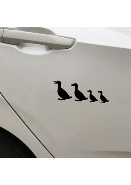 Ördek Ailesi Tasarım Sticker 15 x 5 cm fiyatları