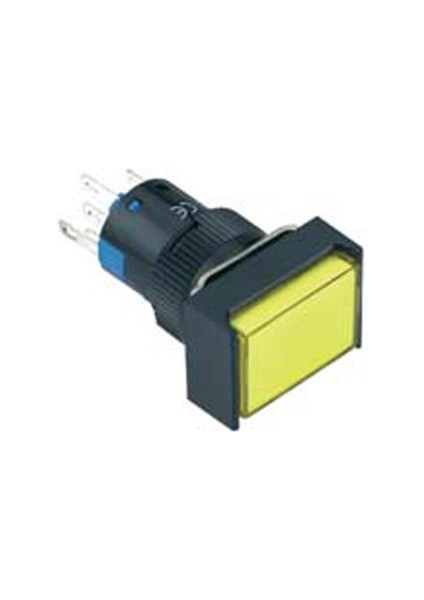 16MM Sinyal Lambaları Dikdörtgen 2p LED Voltajı 10V~24V ve 220V Kırmızı