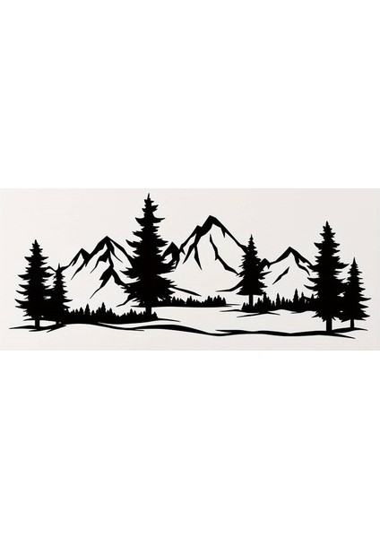 Sıradağlar Duvar Dekor Sticker 72 x 29 cm