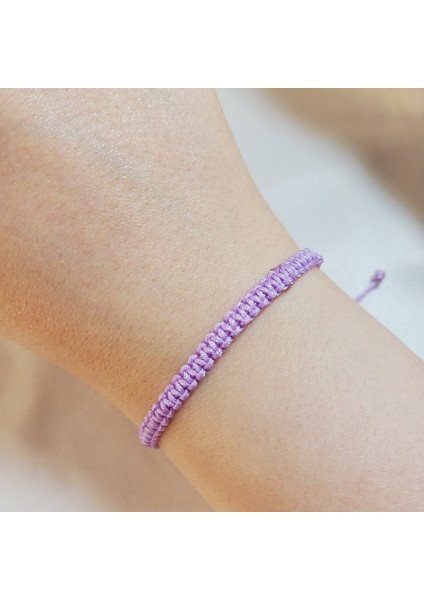 Lila Makrome Bileklik - Sörfçü Bileklik - Unisex El Yapımı Makrome Asansörlü Ayarlanabilir Hediyelik - Ip Bileklik - Makrome Bileklik - Örgü Bileklik - Lila Bileklik fiyatları