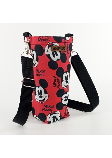 Woody Cord 1 Litrelik Matara Kılıfı Su Şişesi Taşıma Çantası Water Bottle Bag Mickey Mause indirimleri