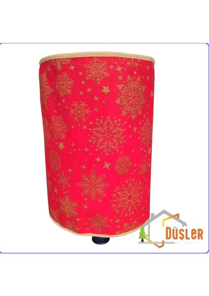 Snowy Kırmızı Yeniyıl Yaldızlı Kar Tanesi Desenli Damacana Kılıfı Sebil Koruma Saklama Örtüsü fırsatları