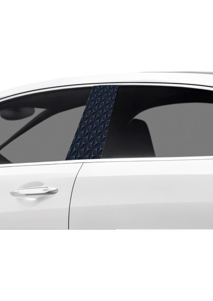 Araç Kapı Direk Kaplama Folyosu Desenli (Sağ Sol Takim) (2 Adet) - 22X50 cm