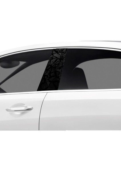 Araç Kapı Direk Kaplama Folyosu Desenli (Sağ Sol Takim) (2 Adet) - 22X50 cm