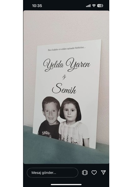 Kişiye Özel Fotoğraflı Karşılama Panosu 50X70 cm