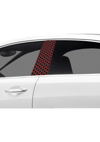 Araç Kapı Direk Kaplama Folyosu Desenli (Sağ Sol Takim) (2 Adet) - 22X50 cm