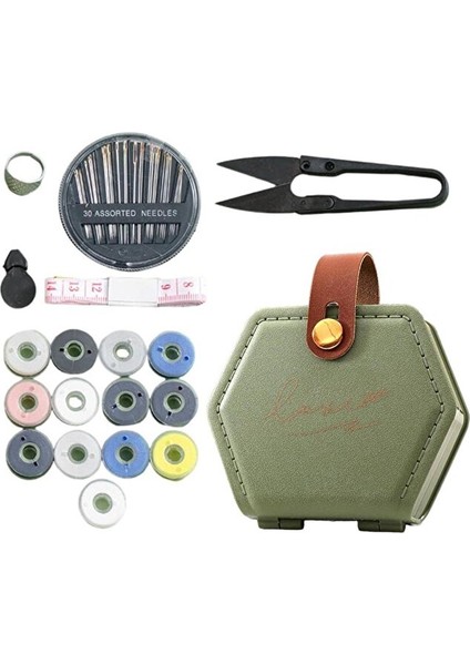 Dikiş Seti Ev Seyahat Dikiş Aracı ve Makas, Iplik, Iğne, Mezura, Düğmeler Çeyiz Taşınabilir