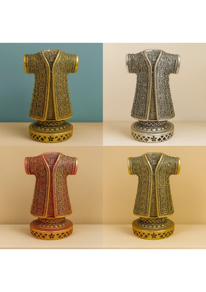 Allah'ın 99 Ismi Yazılı Gold Gümüş Osmanlı Kaftan Biblo 18X10 fırsatları