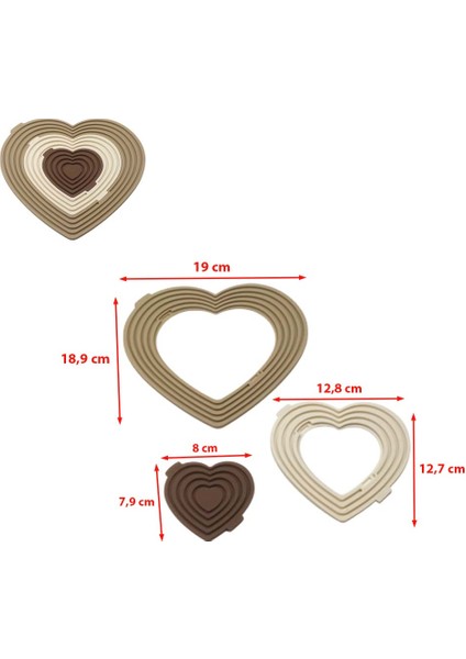 Ayrılabilir 3 Lü Silikon Kalp Şekilli Nihale 3 Boy 3 Renk Kolay Ayrılabilir Silikon Nihale fiyatları