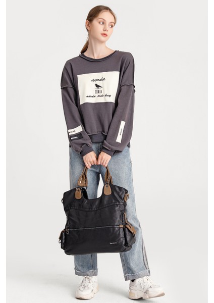 Barcelona Spor Bohem Tarzı Geniş ve Büyük Uzun Askılı Omuz Çantası 1582 Bordo indirimleri