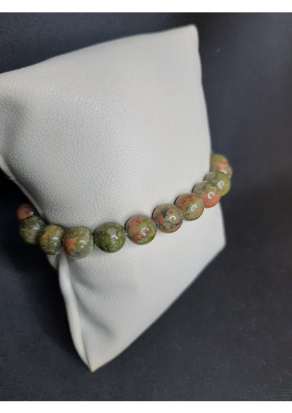 Mryart Yeşil Kahve Tonlarında Unakit Taşı Tarz Bileklik Unisex fiyatları