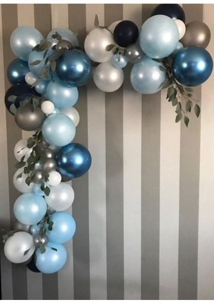 50 Balonlu Parti Seti Balon Zincirli Doğum Günü Konsepti