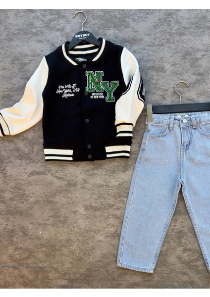 Newyork Nakışlı Kolej Mont 2'li Kotlu Takım modelleri