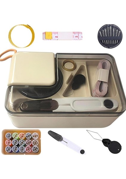 Dikiş Seti Ev Seyahat Dikiş Aracı ve Makas, Iplik, Iğne, Mezura, Düğmeler Çeyiz Taşınabilir