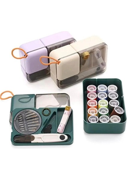 Dikiş Seti Ev Seyahat Dikiş Aracı ve Makas, Iplik, Iğne, Mezura, Düğmeler Çeyiz Taşınabilir modelleri