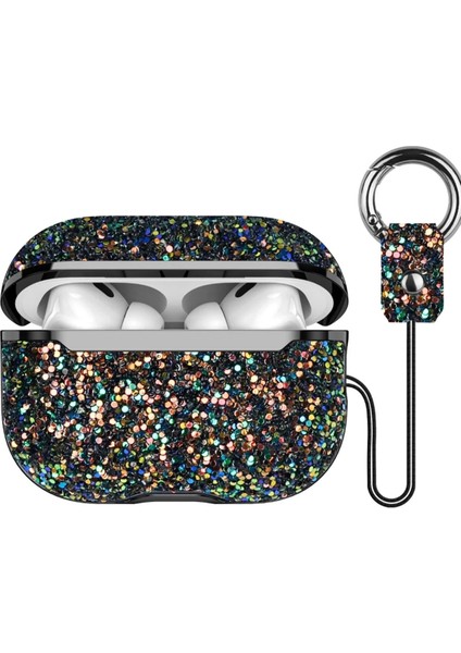 Airpods 3 (3.nesil) Bright Simli Airpods Kapak - SIYAH-(5796)