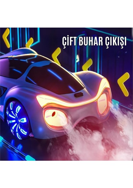 Oyuncak Uzaktan Kumandalı Şarjlı Elektrikli Araba 4x4 Buhar Atan Şarj Istasyonlu LED Işıklı Sesli Müzikli Rc