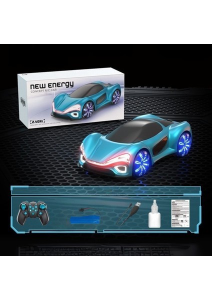 Oyuncak Uzaktan Kumandalı Şarjlı Elektrikli Araba 4x4 Buhar Atan Şarj Istasyonlu LED Işıklı Sesli Müzikli Rc