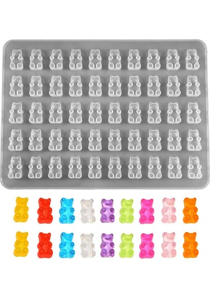 Epoksi Çoklu Jelibon Kalıbı Haribo Kalıbı Silikon 1.8X1CM
