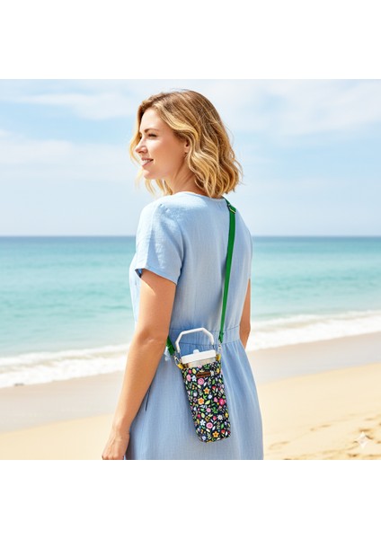 Woody Cord 1 Litrelik Tasarım Matara Su Şişesi Taşıma Çantası Bottle Bag