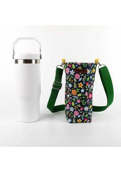 Woody Cord 1 Litrelik Tasarım Matara Su Şişesi Taşıma Çantası Bottle Bag