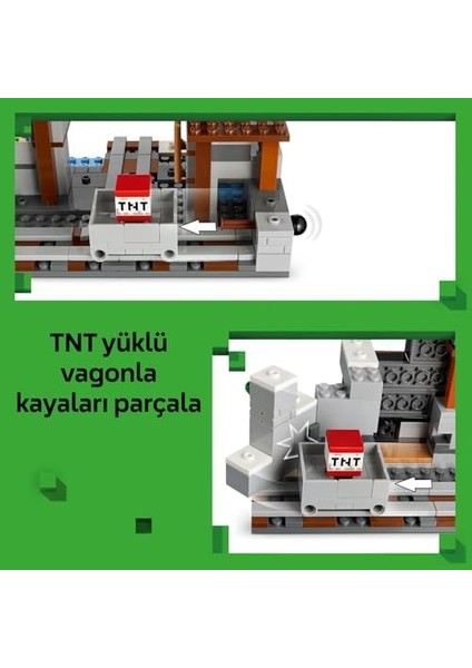 Minecraft Kazma Madeni 21277-8 Yaş ve Üzeri Minecraft Hayranı Çocuklar Için Video Oyunu Temalı, Dekoratif Yaratıcı Oyuncak Yapım Seti, Doğum Günü Hediyesi Fikri (530 Parça) fiyatları