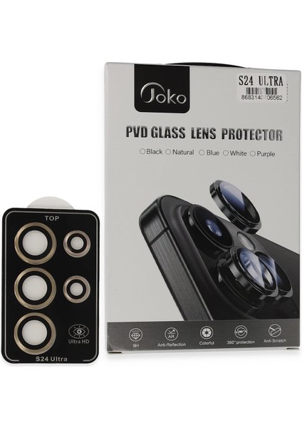 Sepetim Joko Samsung Galaxy S24 Ultra Pvd Metal Kamera Lens - Gold