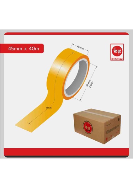 Vege 45*40 Koli Bandı 6'lı Paket