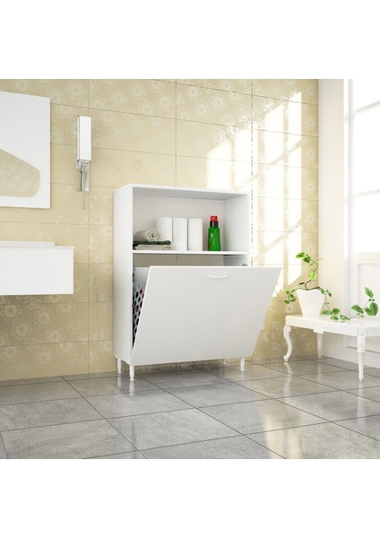 75 x 100 x 30cm 2 sepetli Kirli Çamaşır Dolabı Banyo Dolabı Çok Amaçlı Dolap Mutfak Dolabı