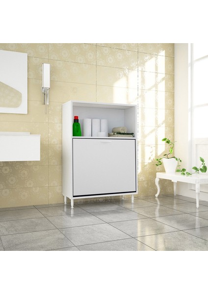 75 x 100 x 30cm 2 sepetli Kirli Çamaşır Dolabı Banyo Dolabı Çok Amaçlı Dolap Mutfak Dolabı