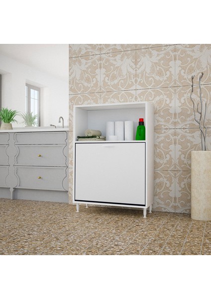 75 x 100 x 30cm 2 sepetli Kirli Çamaşır Dolabı Banyo Dolabı Çok Amaçlı Dolap Mutfak Dolabı