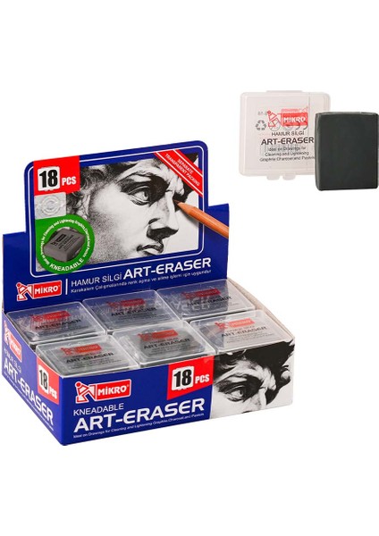 Hs-18 Gri Hamur Silgi 18Lİ