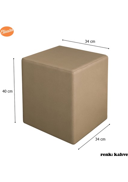 Kare Puf Tabure Ahsap Iskeletli Kumas Tabure fırsatları