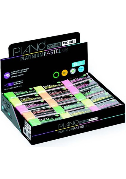 Pıano 474946 Silgi Platınıum Pastel 30LU Stand