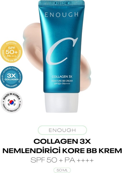 3x Kolajen Içeren Kore Bb Krem 3x Collagen Moisture Bb Cream Spf 50 + Pa ++++