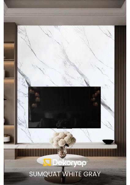 Sumquat White Gray Mermer Desenli Pvc Panel 122 x 244 cm fiyatları